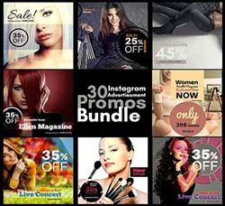 30个网店产品促销广告模板：30 Instagram Advertisement Promos